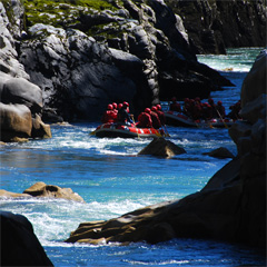 Whitewater rafting in Baraloche, Patagonia